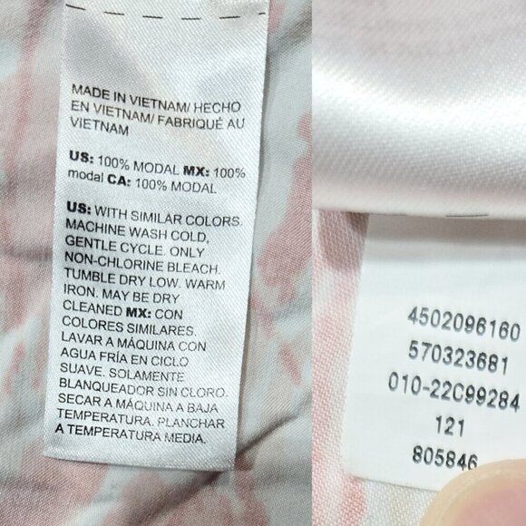 Chico's 100% Modal Coral Orange Pink Sandwashed Satin Animal Print Shirt - Picture 9 of 10